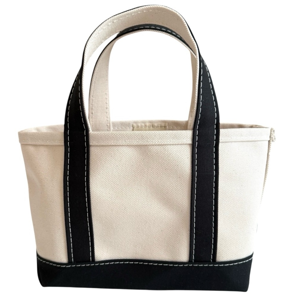L.L. Bean Mini Bag in Black and Cream